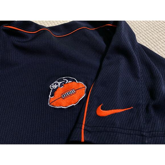 Chicago Bears Polo Shirt Mens 2XL Blue Orange Nike On Field Dri Fit NFL Logo - Picture 10 of 10